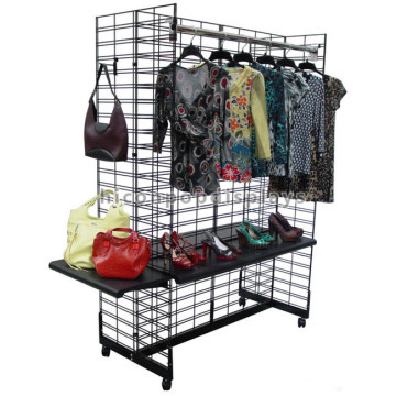 Merchandising Hanging Custom Sturdy Metal Curtain Hanging Garment Retail Shevling Pillow Display Rack